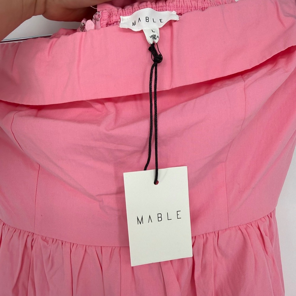 MABLE STRAPLESS ROMPER COTTON CANDY PINK LARGE NWT‎ - Picture 3 of 9